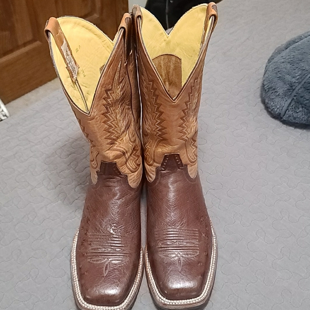 Rod Patrick Ostrich Cowboy Boots Size 12D